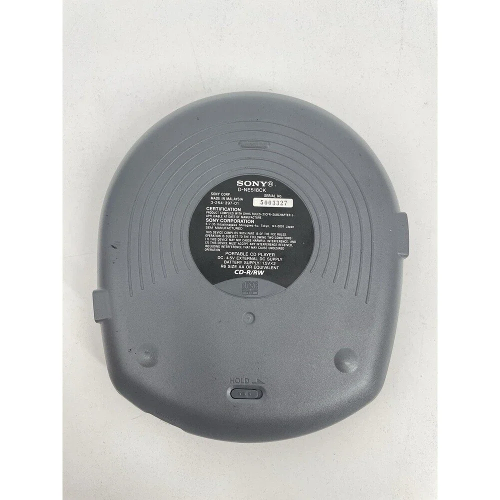 Sony D-NE518CK MP3 ATRAC3 CD Walkman Tested w/ OEM AC Adapter Car Kit Manual